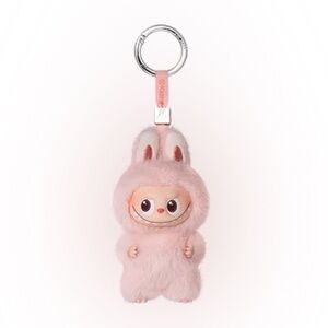 G Charm Pink Furry LABUBU Keychain Bag Charm